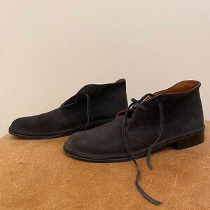 John Varvatos Blue Suede Chucka Boots
